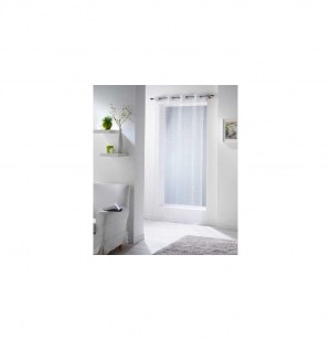 Voilage à oeillets - 140 x 240 cm - fine résille - blanc