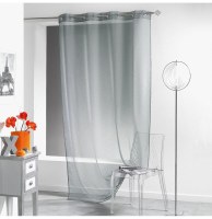 Voilage à oeillets - 140 x 240 cm - lissea - gris