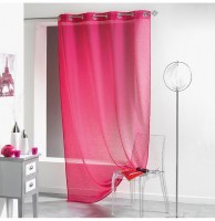 Voilage à oeillets - 140 x 240 cm - lissea - fuchsia