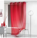 Voilage à oeillets - 140 x 240 cm - lissea - rouge