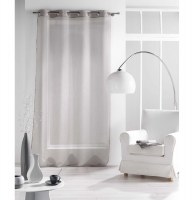 Voilage à oeillets - 140 x 240 cm - paloma - gris