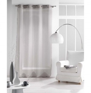 Voilage à oeillets - 140 x 240 cm - paloma - gris