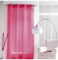 Voilage à oeillets - 140 x 240 cm - paloma - fuchsia