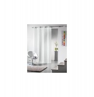 Voilage à oeillets - 140 x 260 cm - taffetas - blanc