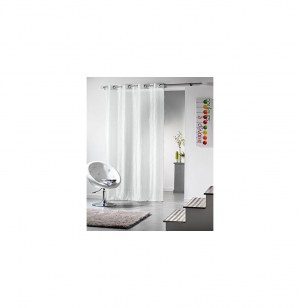 Voilage à oeillets - 140 x 260 cm - taffetas - blanc