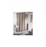 Voilage à oeillets - 140 x 260 cm - taffetas - taupe