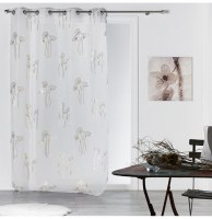 Voilage à oeillets - 140 x 240 cm - bianca - argent