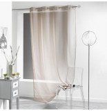 Voilage à oeillets - 140 x 260 cm - lissea - taupe