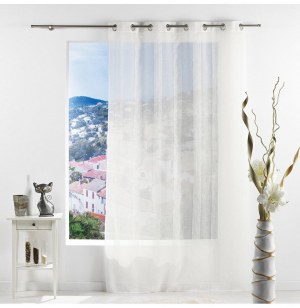 Voilage à oeillets - 140 x 260 cm - salina - naturel