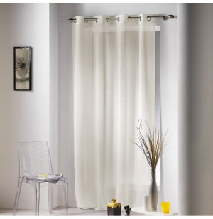 Voilage à oeillets tissé - 140 x 260 cm - naturel - java 2 naturel