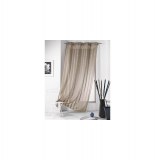 Voilage à oeillets rayé - 140 x 240 cm - malta - taupe