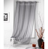 Voilage à oeillets rayé - 140 x 240 cm - malta - gris