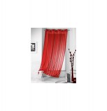 Voilage à oeillets rayé - 140 x 240 cm - malta - rouge