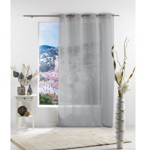 Voilage à oeillets - 140 x 240 cm - rose dragée