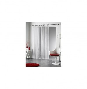 Voilage à oeillets rayé - 140 x 240 cm - jacquard - clarity 1