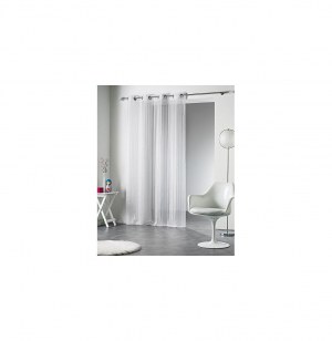 Voilage à oeillets rayé - 140 x 240 cm - jacquard - clarity 2