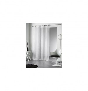 Voilage à oeillets rayé - 140 x 240 cm - jacquard - clarity 3