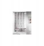 Voilage à oeillets brodé - 140 x 240 cm - palmy - gris