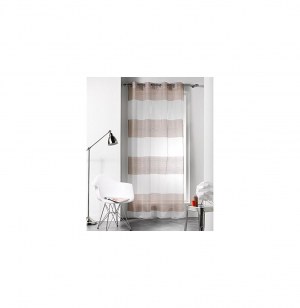 Voilage à oeillets - 140 x 240 cm - organza - xena - taupe