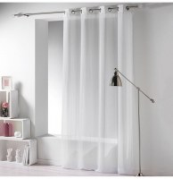Voilage à oeillets tissé- 140 x 240 cm - tissia - blanc