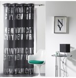 Voilage à oeillets - 140 x 240 cm - new york - noir
