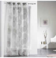 Voilage à oeillets - 140 x 240 cm - reflecto - taupe