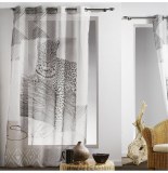 Voilage à oeillets - 140 x 260 cm - guépard