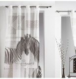 Voilage à oeillets - 140 x 260 cm -zébrine