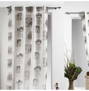 Voilage à oeillets - 140 x 240 cm - pelisse