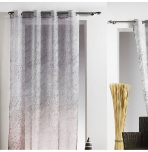 Voilage à oeillets - 140 x 260 cm - kalehi - gris