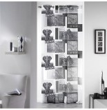 Voilage à oeillets - 140 x 240 cm - vie sauvage - blanc