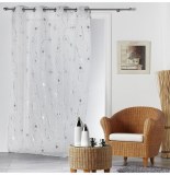 Voilage à oellets - 140 x240 cm - ornella - argent