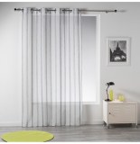 Voilage à oeillets rayé - 140 x 240 cm - jacquard - palerma