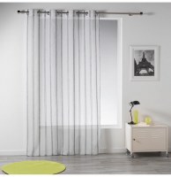Voilage à oeillets rayé - 140 x 240 cm - jacquard - palerma