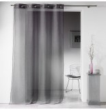 Voilage à oellets - 140 x240 cm - luxe - anthracite