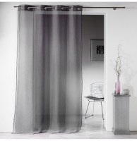 Voilage à oellets - 140 x240 cm - luxe - anthracite