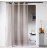 Voilage à oellets - 140 x240 cm - luxe - taupe