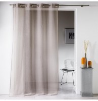 Voilage à oellets - 140 x240 cm - luxe - taupe
