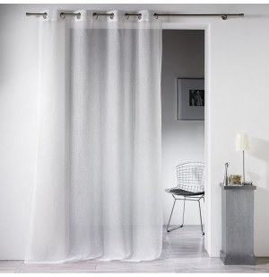 Voilage à oellets - 140 x240 cm - luxe - naturel