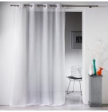Voilage à oellets - 140 x240 cm - luxe - blanc