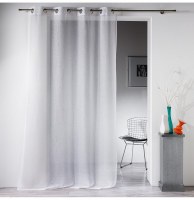 Voilage à oellets - 140 x240 cm - luxe - blanc
