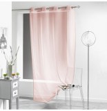Voilage à oeillets - 140 x 240 cm - lissea - rose dragée