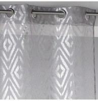 Voilage à oellets brodé - 140 x240 cm - neo chic - perle