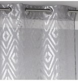 Voilage à oellets brodé - 140 x240 cm - neo chic - perle