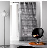 Voilage à oeillets doublé - 140 x 240 cm - organza jacquard et taffe