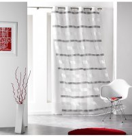 Voilage à oeillets doublé - 140 x 240 cm - organza jacquard et taffe