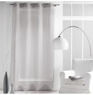 Voilage à oeillets - 140 x 240 cm - paloma - perle