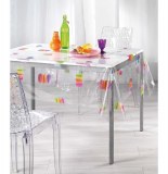 Nappe cristal rectangle - 140 x 240 cm - pvc - macaron