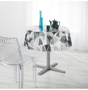 Nappe cristal ronde - d 140 cm - pvc- pyramide