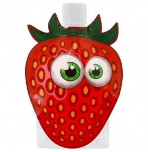 Gourde souple pour enfant - fraise - little cook